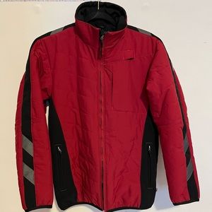 Mascot winter coat men size XS red black gray